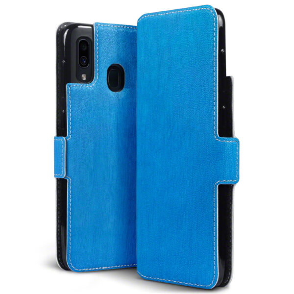 Qubits - slim wallet hoes - Samsung Galaxy A30 - Lichtblauw