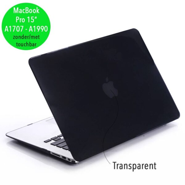 Lunso MacBook Pro 15 inch (2016-2020) cover hoes - case - glanzend zwart