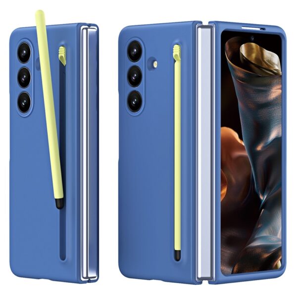Lunso Samsung Galaxy Z Fold 7 backcover hoes met Stylus & screenprotector - Blauw