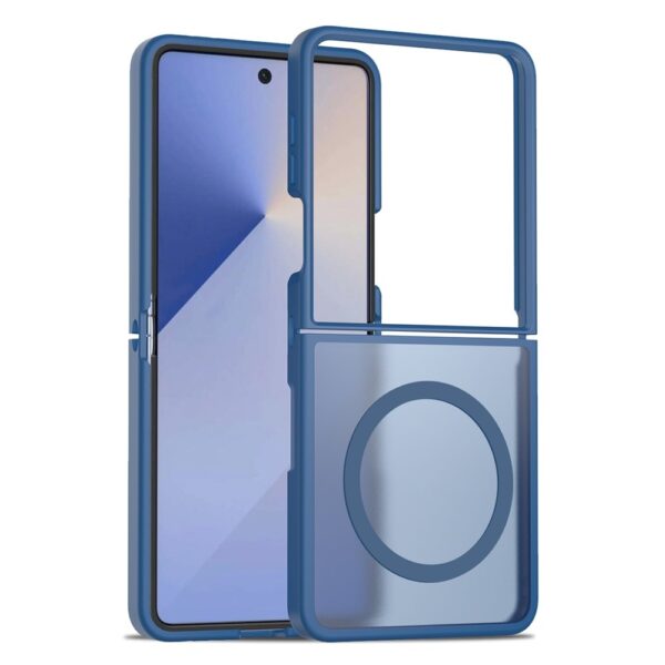 Lunso Samsung Galaxy Z Flip 7 slank backcover hoesje met MagSafe ondersteuning - Blauw