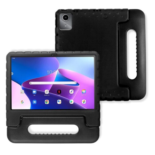 Lunso Lenovo Tab M11 - EVA Schokbestendige Kinderhoes met handvat - Zwart