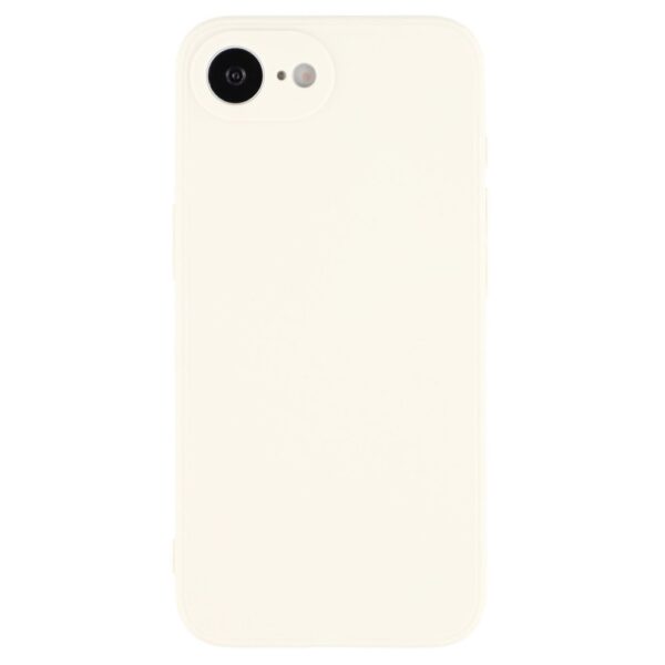 Lunso iPhone 16e hoesje - Flexibel siliconen Backcover - Beige