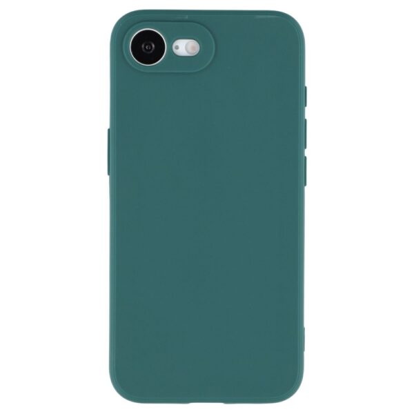 Lunso iPhone 16e hoesje - Flexibel siliconen Backcover - Army Groen