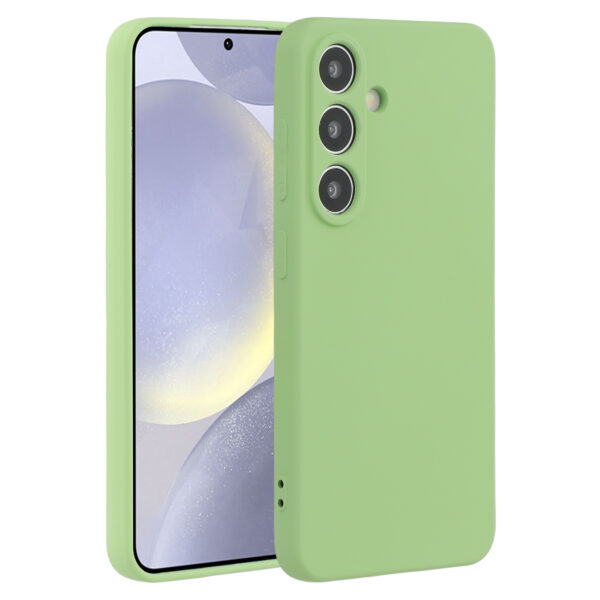 Lunso Samsung Galaxy S25 Plus hoesje - Flexibel siliconen Backcover Lichtgroen