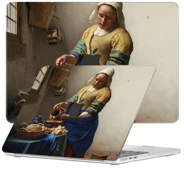 Lunso MacBook Air 15 inch (2023-2025) cover hoes - case - Vermeer Melkmeisje