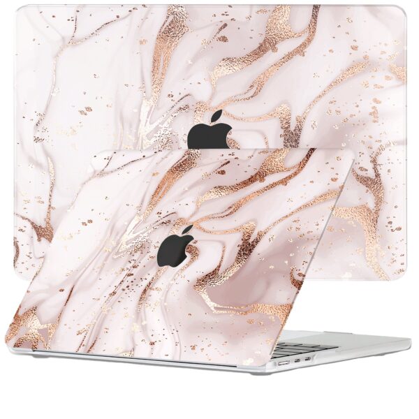 Lunso MacBook Air 13 inch (2022-2025) cover hoes - case - Marble Vera