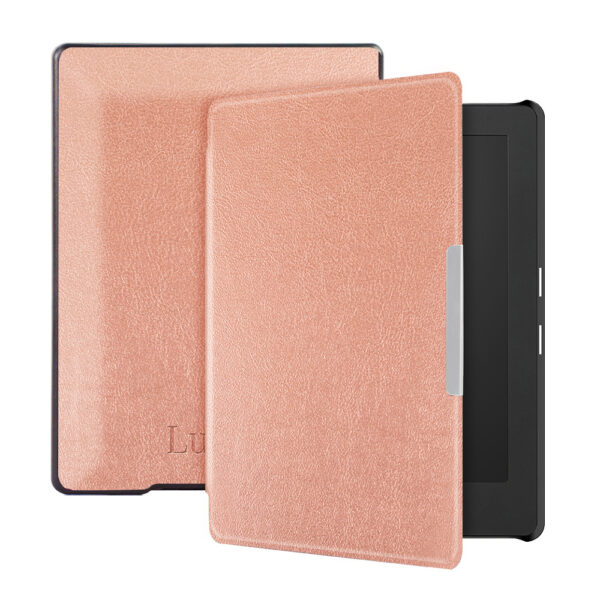 Lunso - Kobo Aura H20 Edition 1 hoes (6.8 inch) - sleep cover - Rose Goud
