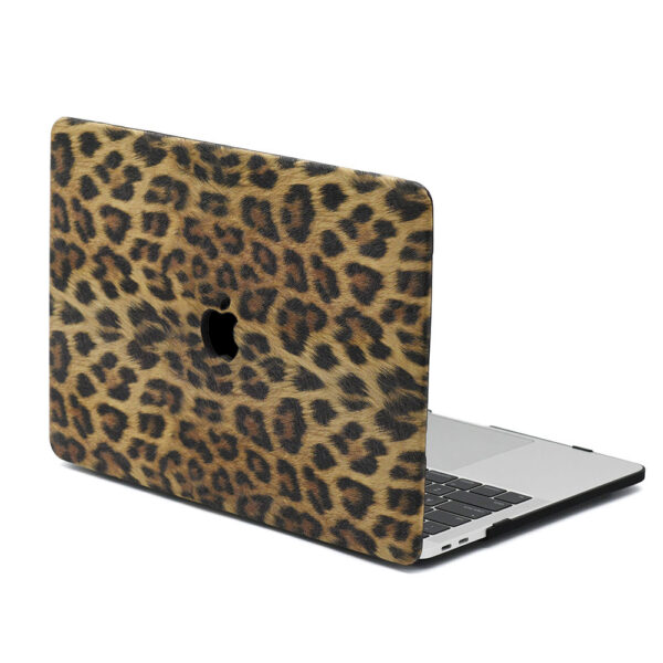 Lunso MacBook Pro 16 inch (2019) Leren cover hoes - case - Leopard Pattern Brown