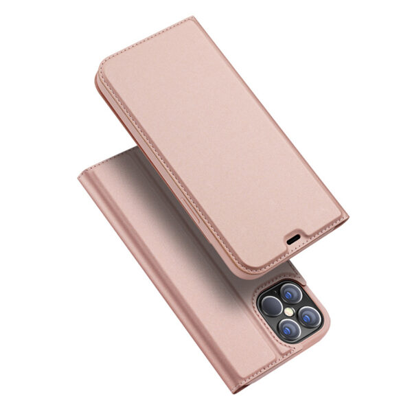 Dux Ducis - Pro serie slim wallet hoes - iPhone 12 Pro Max - Rose Goud