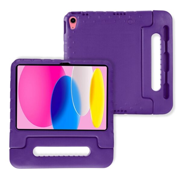 Lunso iPad 11 inch (2025) A16 - EVA Schokbestendige Kinderhoes met handvat - Paars