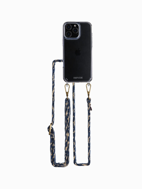 Høyde iPhone 16 Pro Max backcover - Telefoonhoes met koord - Beachy Blue