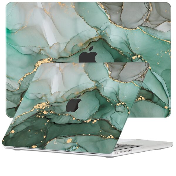 Lunso MacBook Air 15 inch (2023-2025) cover hoes - case - Green Maeve