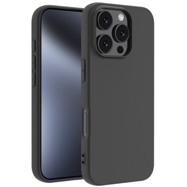 Lunso iPhone 16 Pro hoesje - Ultra dunne Backcover - Zwart