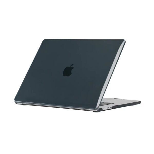 Lunso MacBook Air 15 inch (2023-2025) cover hoes - case - Glanzend Zwart