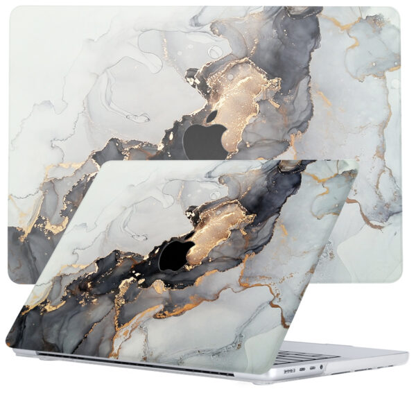 Lunso MacBook Pro 14 inch (2021-2024) cover hoes - case - Marble Magnus
