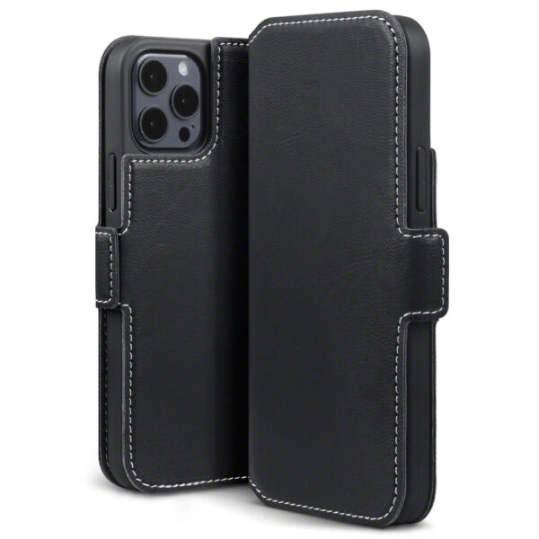 Qubits - slim wallet hoes - iPhone 12 / iPhone 12 Pro - Zwart