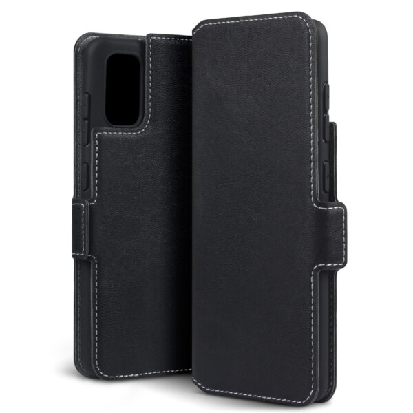 Qubits - slim wallet hoes - Samsung Galaxy A41 - Zwart