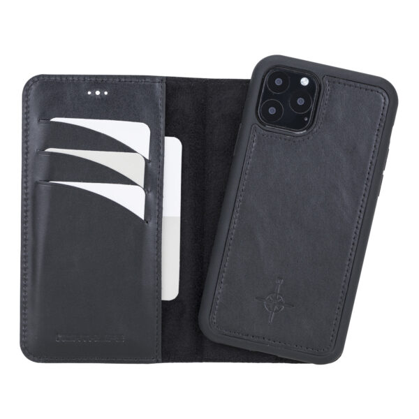 NorthLife iPhone 11 Pro - Leren Afneembare 2-in-1 bookcase telefoonhoes - Zwart