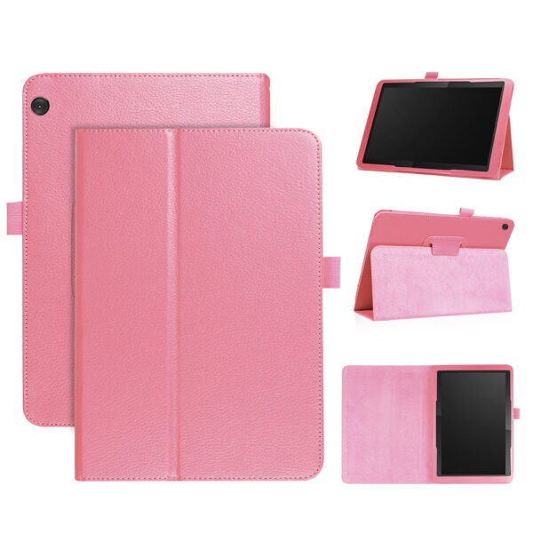 Lunso - Lenovo Tab M10 Gen 1 - Stand flip Bookcase hoes - Lichtroze