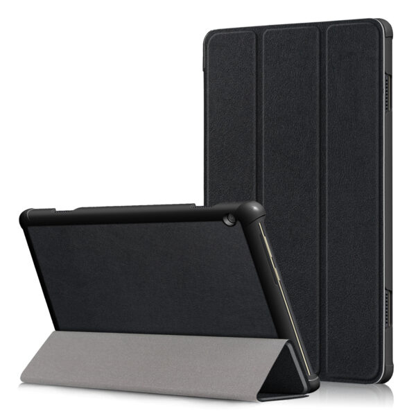 Lunso - Lenovo Tab M10 Gen 1 - Tri-Fold Bookcase hoes - Zwart