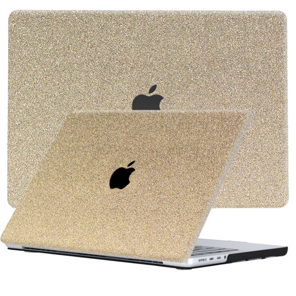 Lunso MacBook Air 13 inch M1 (2020) cover hoes - case - Glitter Goud