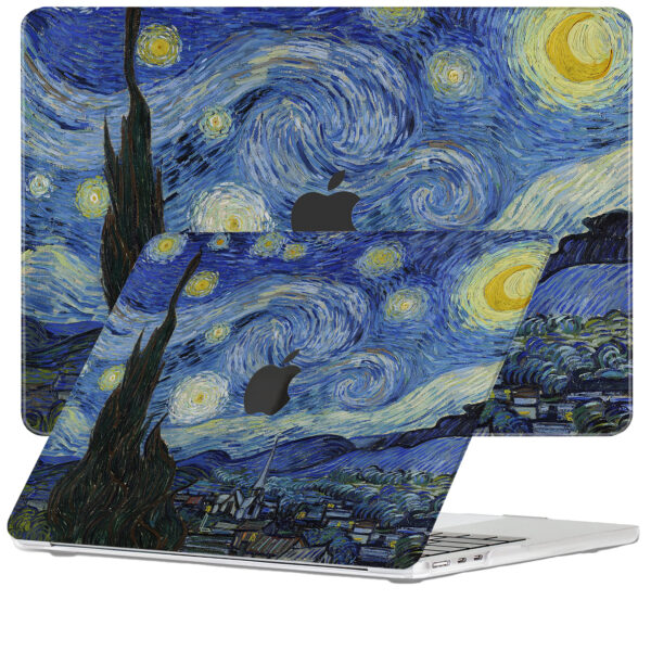 Lunso MacBook Air 13 inch (2018-2020) cover hoes - case - Van Gogh Sterrennacht
