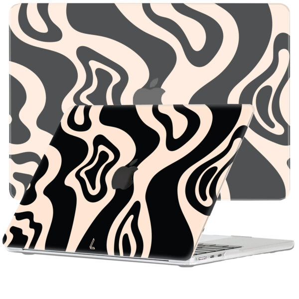 Lunso MacBook Air 13 inch (2022-2025) cover hoes - case - Vanilla Swirl