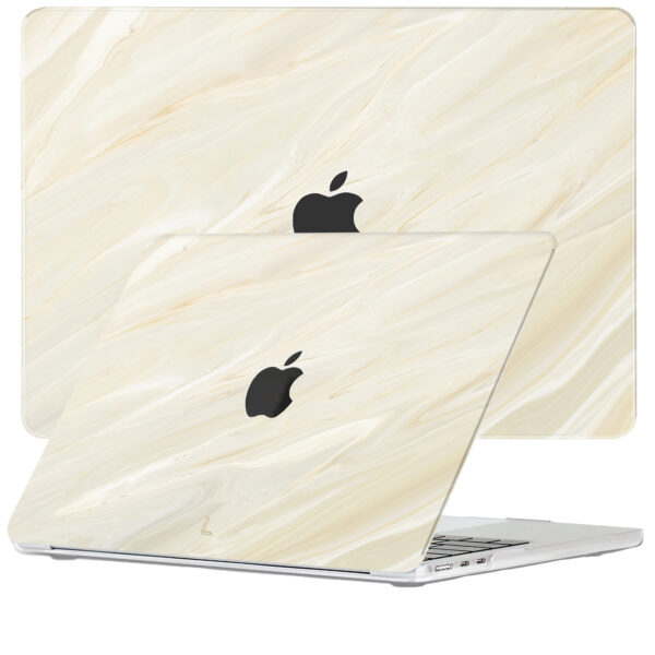 Lunso MacBook Air 15 inch (2023-2025) cover hoes - case - Creamy Vibes