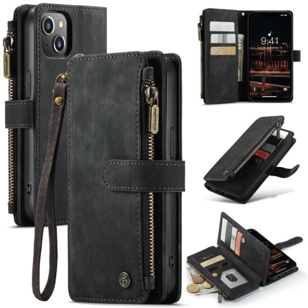 Caseme - iPhone 14 Plus - Portemonnee hoes - Zwart