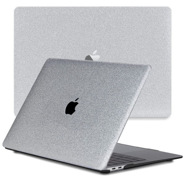 Lunso MacBook Air 13 inch (2022-2025) cover hoes - case - Glitter Zilver