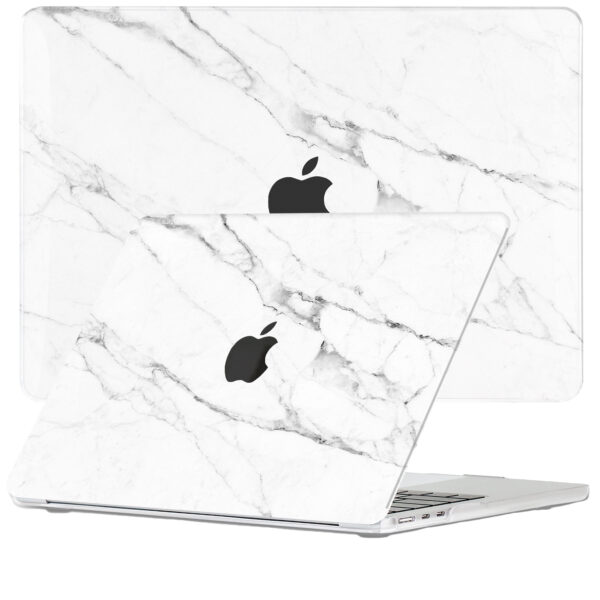 Lunso MacBook Air 13 inch (2022-2025) cover hoes - case - Marble Vana