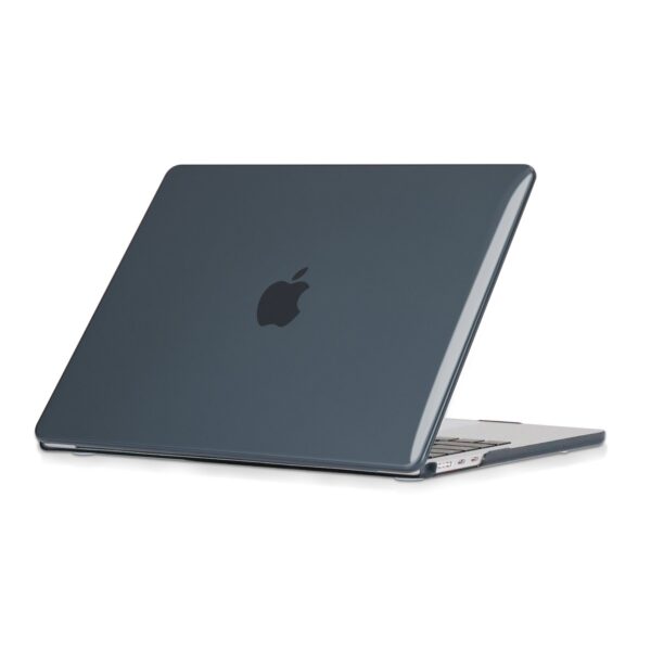 Lunso MacBook Air 13 inch (2022-2025) cover hoes - case - Glanzend Zwart