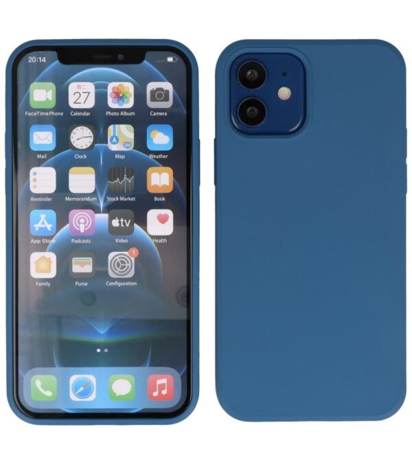 Lunso - Softcase hoes - iPhone 12 Mini - Blauw