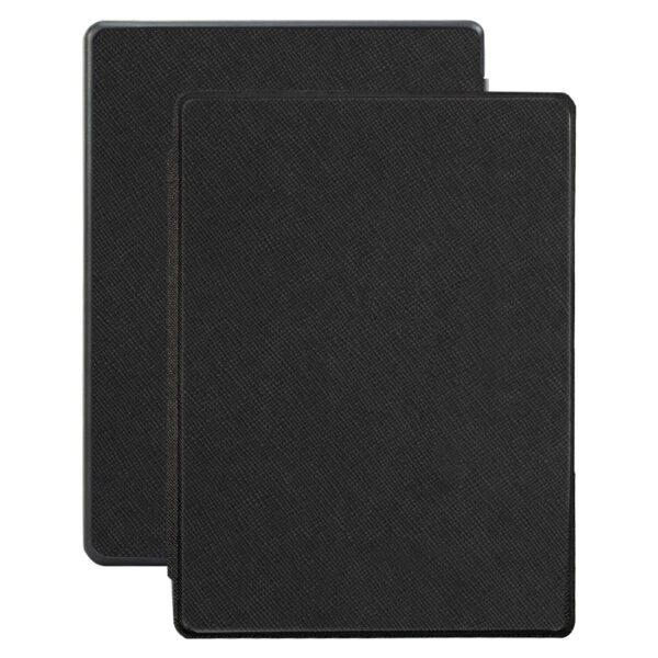 Lunso - Kobo Aura H2o edition 1 hoes (6.8 inch) - Vegan Saffiano Leren sleep cover - Zwart