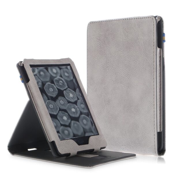 Lunso - sleepcover portret stand hoes - Kindle 2019 (Generatie 10) - Grijs