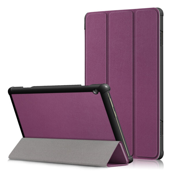 Lunso - Lenovo Tab M10 Gen 1 - Tri-Fold Bookcase hoes - Paars
