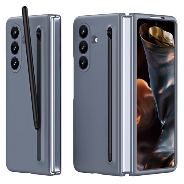 Lunso Samsung Galaxy Z Fold 7 backcover hoes met Stylus & screenprotector - Antraciet