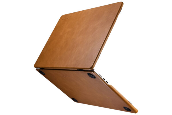 NorthLife MacBook Air 15 inch (2023-2025) Leren cover hoes - case - Cognac