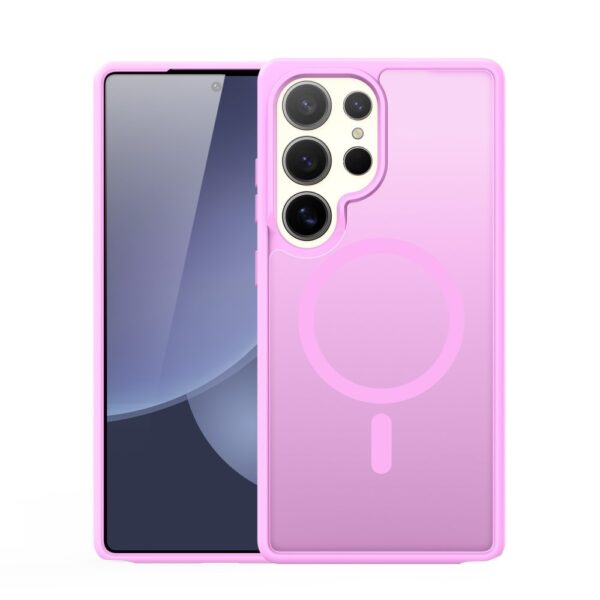 Dux Ducis Yind Samsung Galaxy S25 Ultra hoesje - slanke backcover met MagSafe ondersteuning - Lichtroze