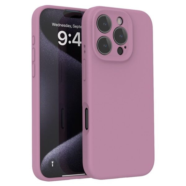Lunso iPhone 16 Pro Max hoesje - Flexibel siliconen Backcover - Paars