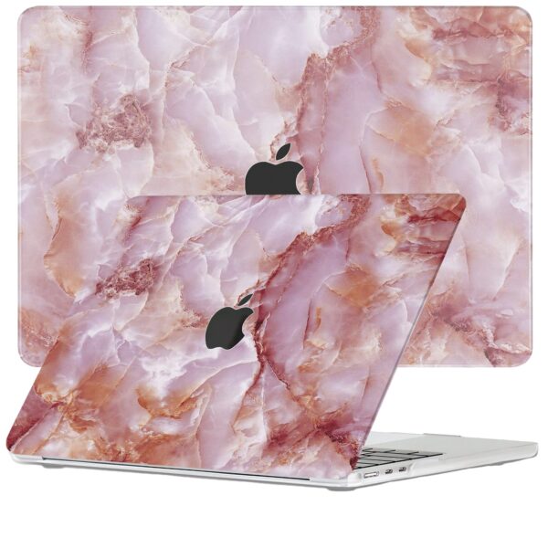 Lunso MacBook Air 13 inch (2022-2025) cover hoes - case - Marble Finley