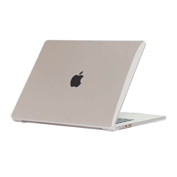 Lunso MacBook Air 15 inch (2023-2025) cover hoes - case - Glanzend Transparant