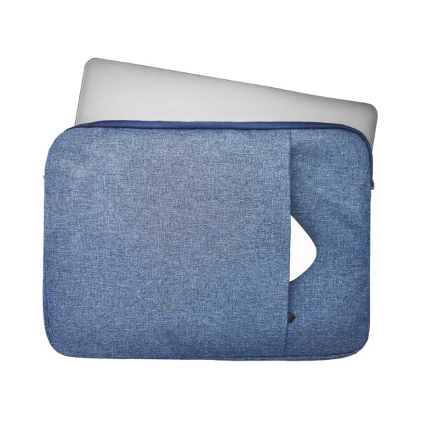 Lunso - Stijlvolle zachte neopreen sleeve hoes 15 inch - Lichtblauw