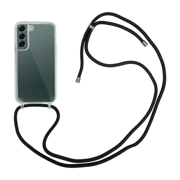 Høyde - Samsung Galaxy S22 Plus - Telefoonhoes met koord - Transparant