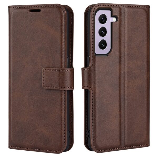 Lunso - Samsung Galaxy S23 - cover bookcase hoes - Coffee