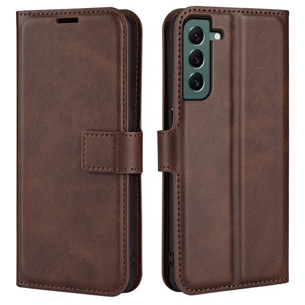 Lunso - Samsung Galaxy S23 Plus - cover bookcase hoes - Coffee