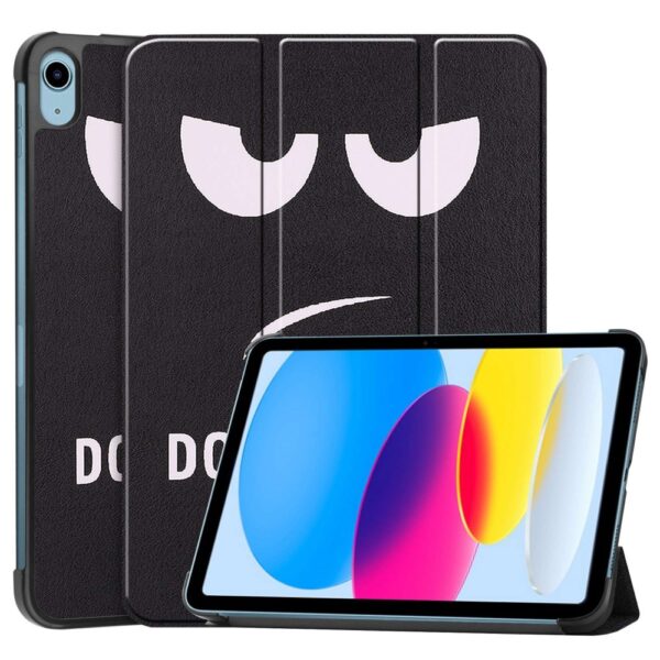 Lunso - iPad 10 (2022) - Tri-Fold Bookcase hoes - Don&apos;t Touch
