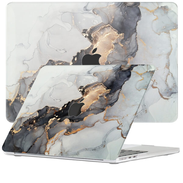 Lunso MacBook Air 13 inch (2022-2025) cover hoes - case - Marble Magnus