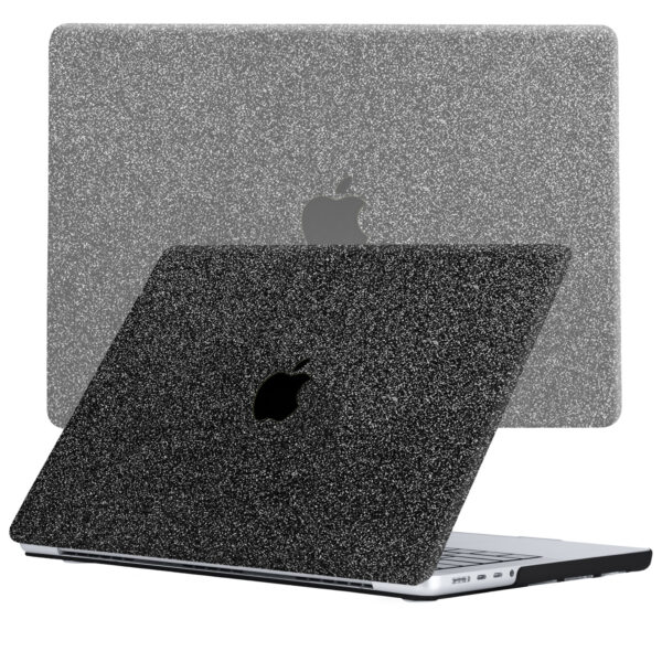 Lunso MacBook Pro 16 inch M1/M2 (2021-2023) cover hoes - case - Glitter Zwart