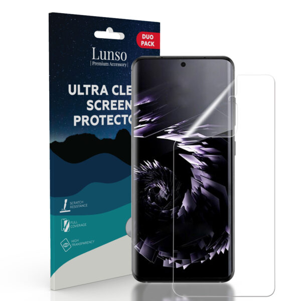Lunso - Duo Pack (2 stuks) Beschermfolie - Full Cover Screen Protector - Samsung Galaxy S21 Ultra